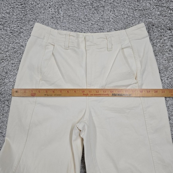 Madewell Jeans Womens 30 Cream High Rise Tapered‎ Denim Office READ - Picture 13 of 16